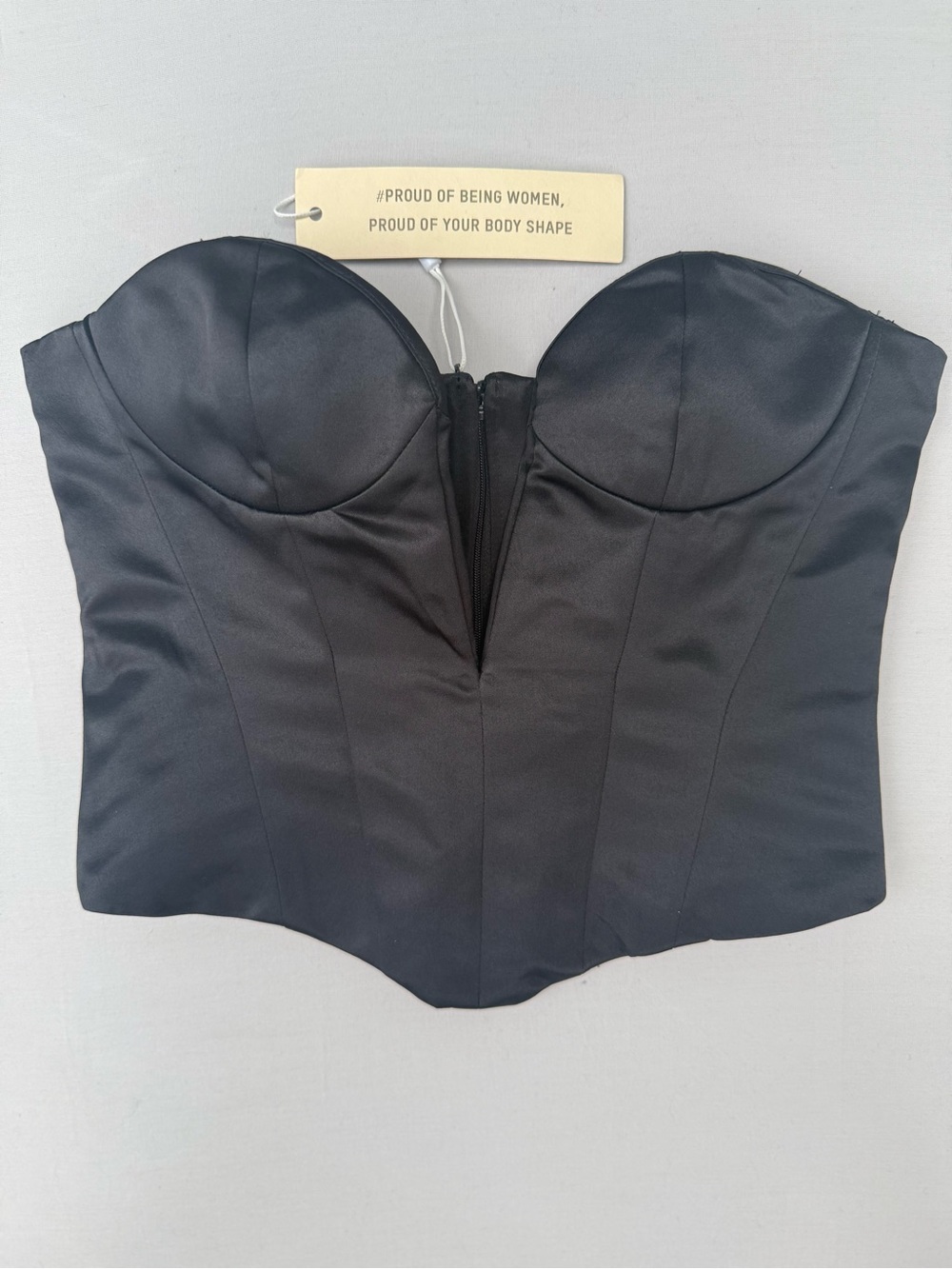 Strapless Black Bustier Top